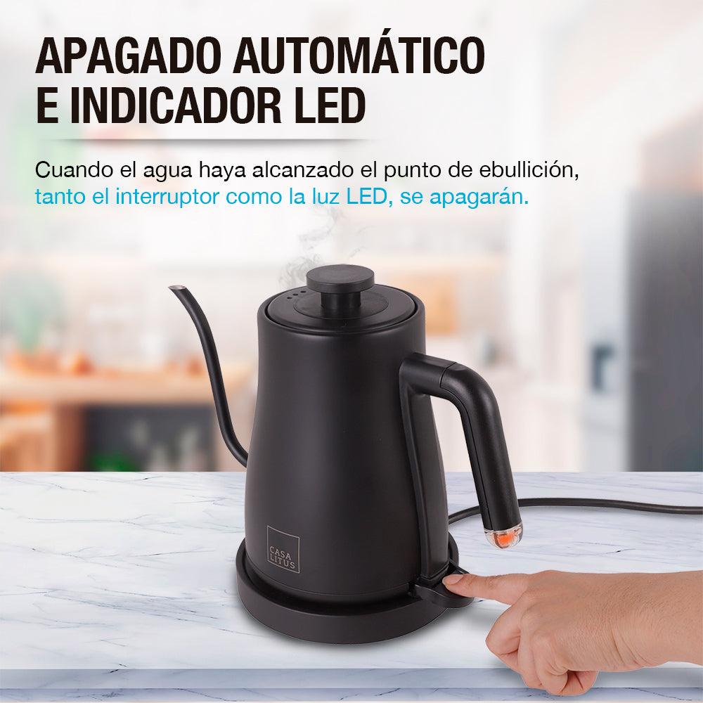 Tetera Eléctrica de Acero Inoxidable con Cuello de Cisne 1 Litro - Redlemon