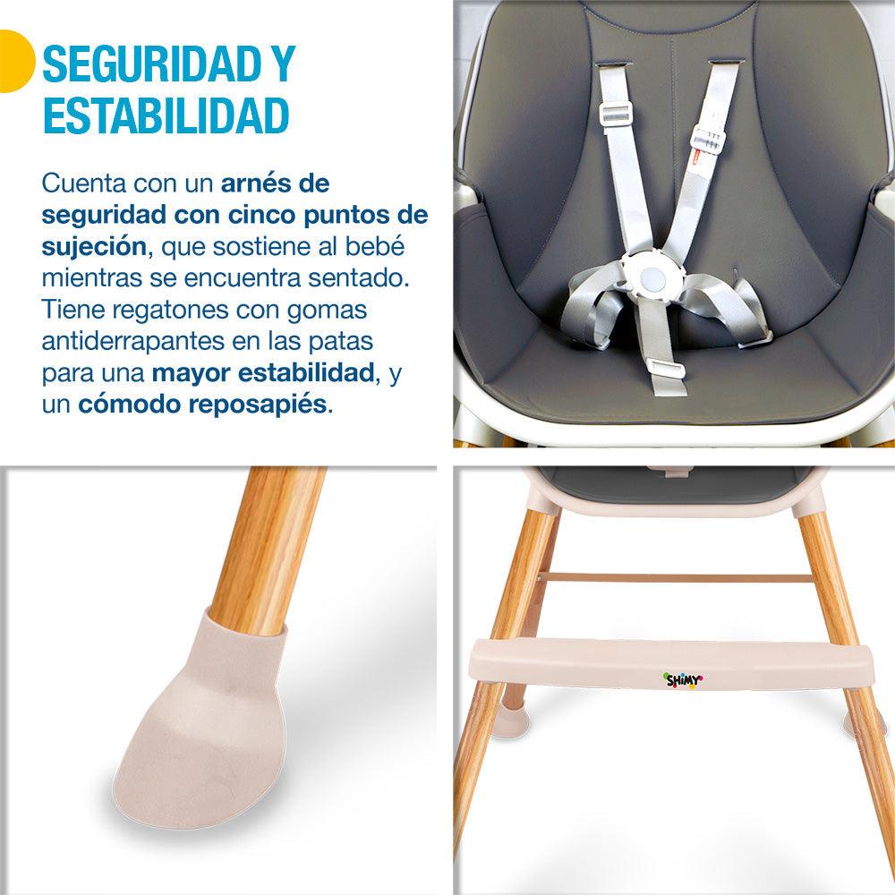 Silla para Bebé 5 en 1 Periquera Silla Alta Niños de 6 a 36 Meses Shimy - Redlemon