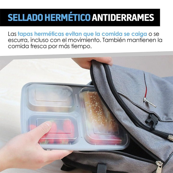 Recipientes para Comida Bento Box Reutilizables 21pz - Redlemon