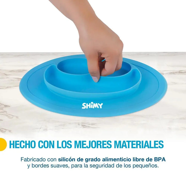Plato Antideslizante para Bebé de Silicón con Cubiertos - Redlemon