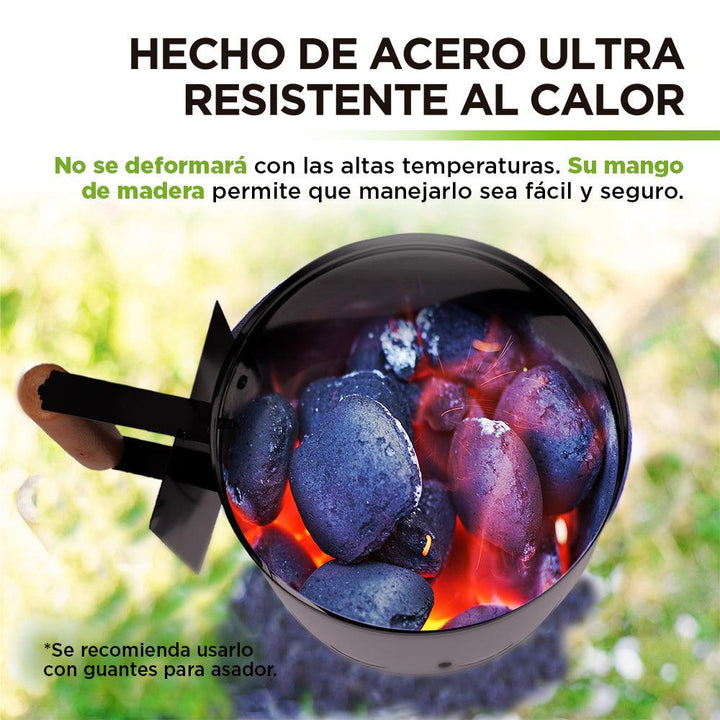 Encendedor de Carbón para asador, Parrillas y Chimenea Hikeo - Redlemon