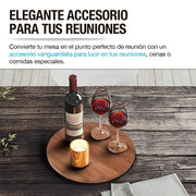 Organizador Giratorio Lazy Susan de Madera de Acacia 38 cm Casa Litus - Redlemon