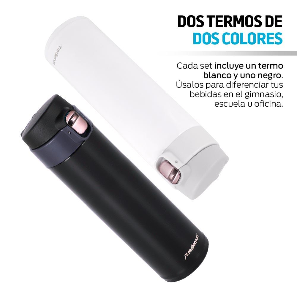 Termo de Acero Inoxidable Doble Pared con Tapa Hermética 2 Piezas - Redlemon