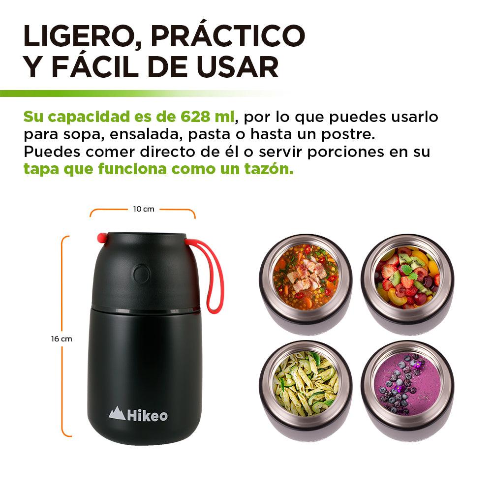 Termo de Acero Inoxidable para Comida y Sopa 628 ml Hikeo - Redlemon