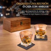 Set de Regalo con Vasos de Vidrio y Accesorios para Coctelería MIXOLOGIC Redlemon Technology México
