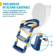 Asiento de Entrenamiento para Baño para Niños con Escalera Plegable - Redlemon