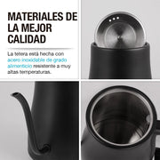 Tetera Eléctrica de Acero Inoxidable con Cuello de Cisne 1 Litro - Redlemon