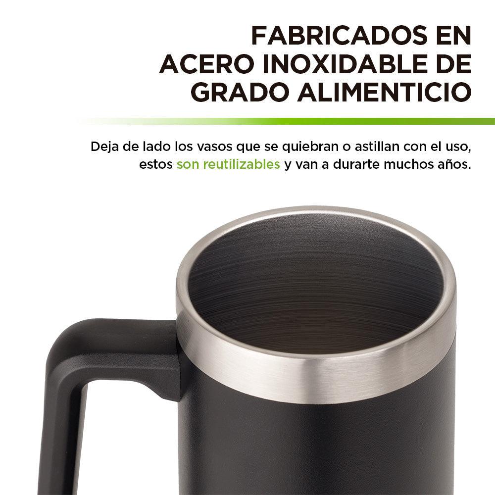 Tarro Cervecero de Acero Inoxidable 2 Piezas de 730 ml Hikeo - Redlemon