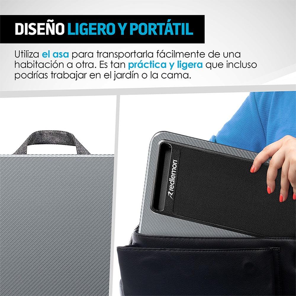 Mesa para Laptop Ergonómica con Soporte para Celular y Mouse Pad - Redlemon