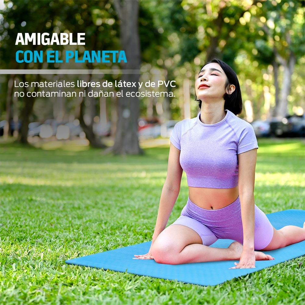 Tapete para Yoga Pilates con Correa para Transportar, 9mm, Ideal para Ejercicio - Redlemon