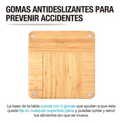 Tabla para Quesos y Carnes Frías de Bambú con Accesorios - Redlemon