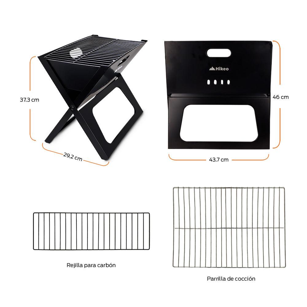 Asador de Carbón Portátil Plegable para Carne Asada Parrillada - Redlemon