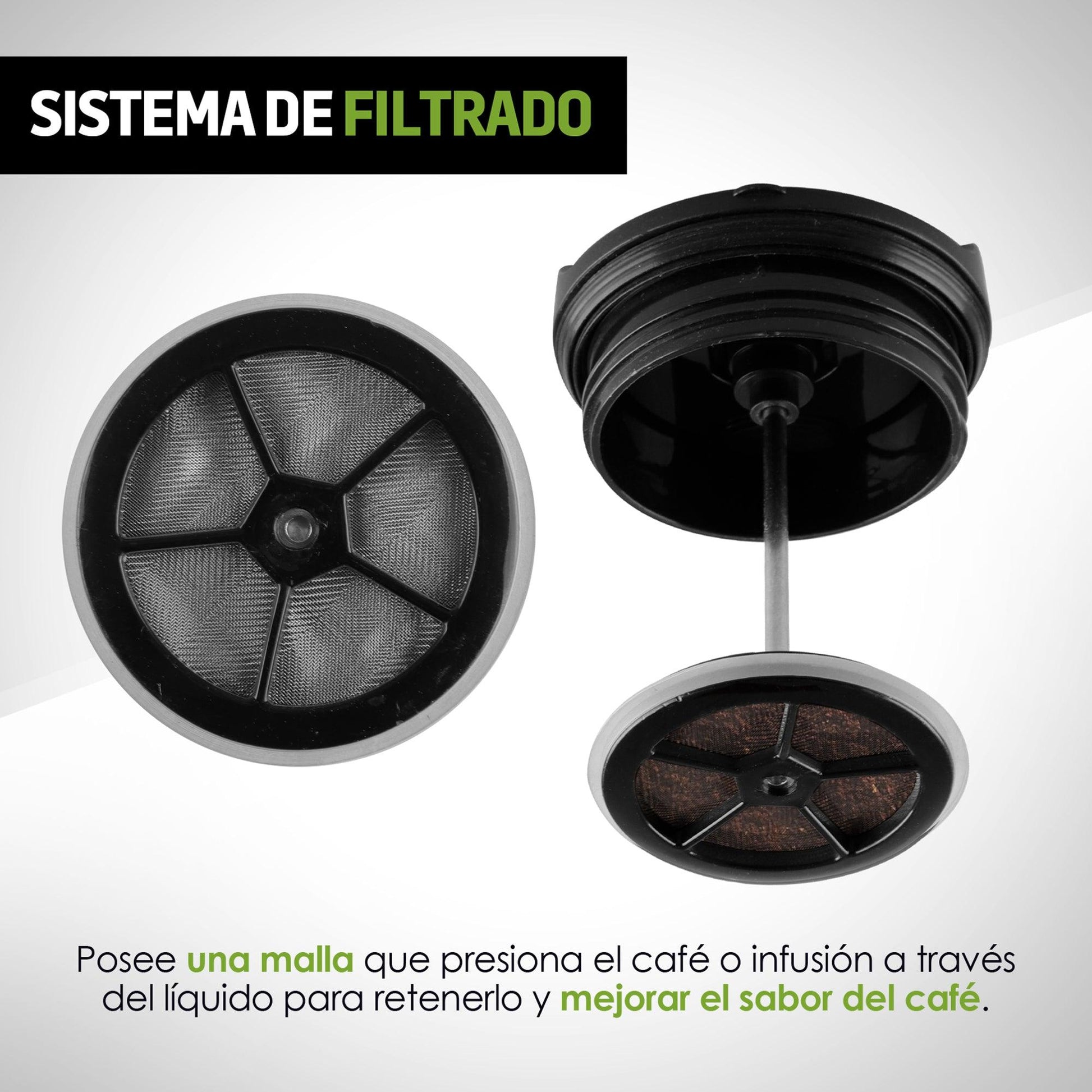 Termo para Café con Prensa Francesa 350 ml - Redlemon