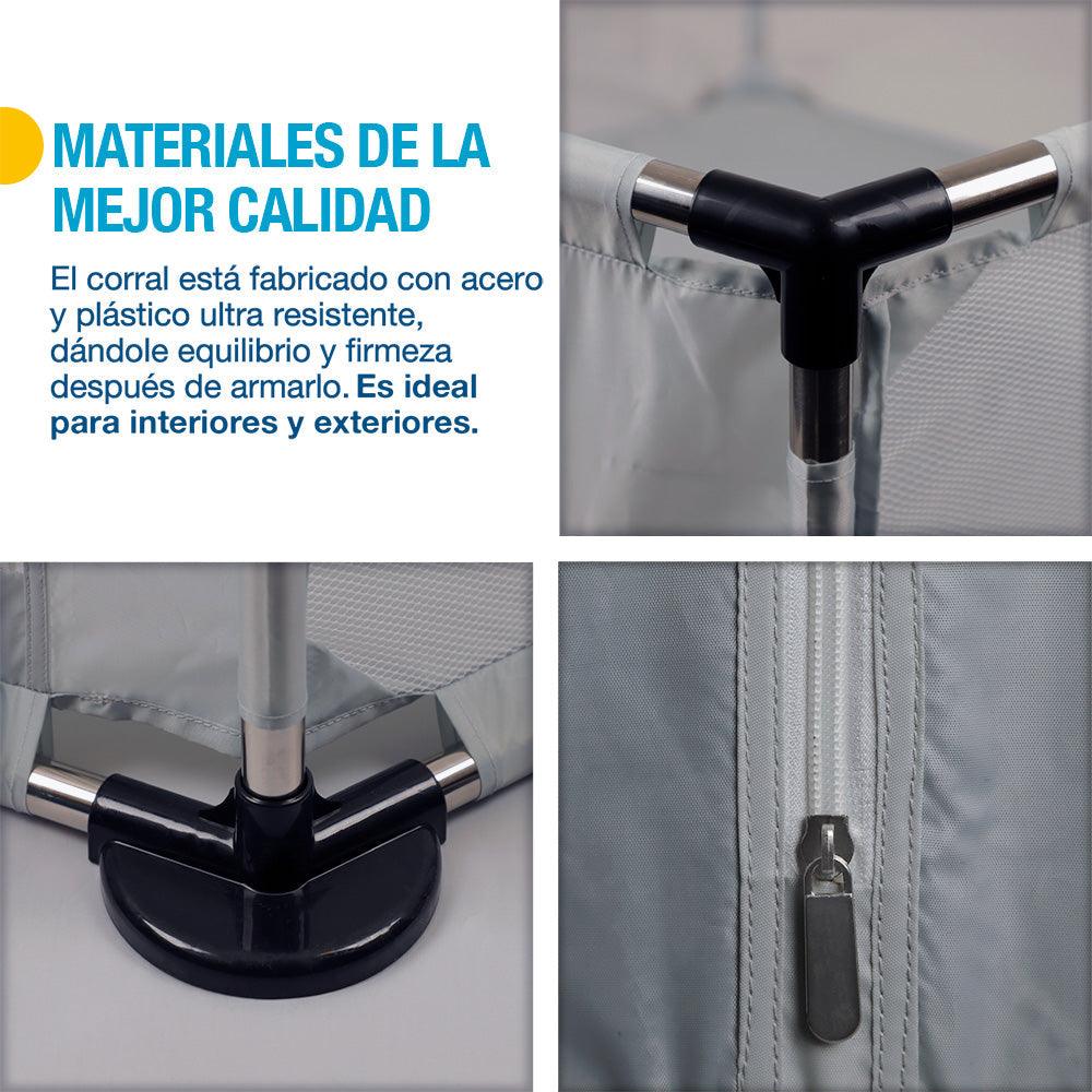 Corral para Bebé Portátil para Interior y Exterior con Bolsa de Viaje Shimy - Redlemon