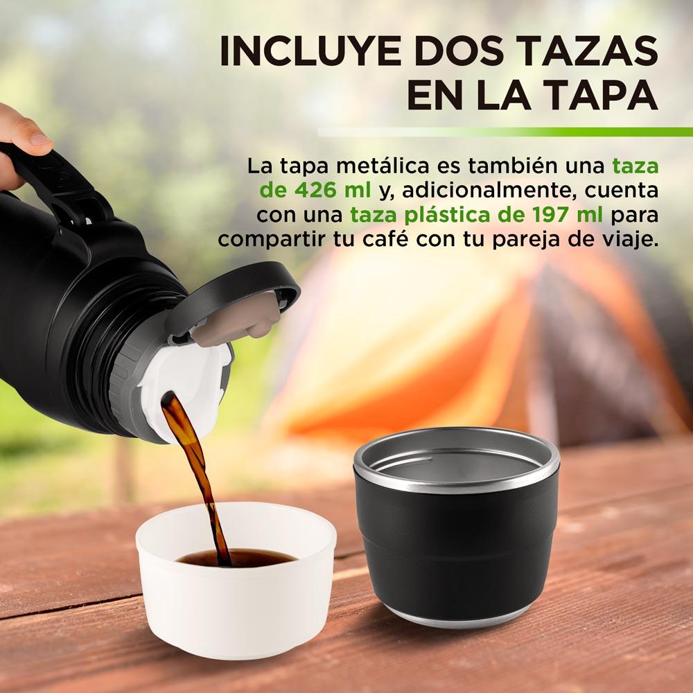 Termo de Acero Inoxidable XL 2 Litros Doble Pared de Aislamiento Hikeo - Redlemon