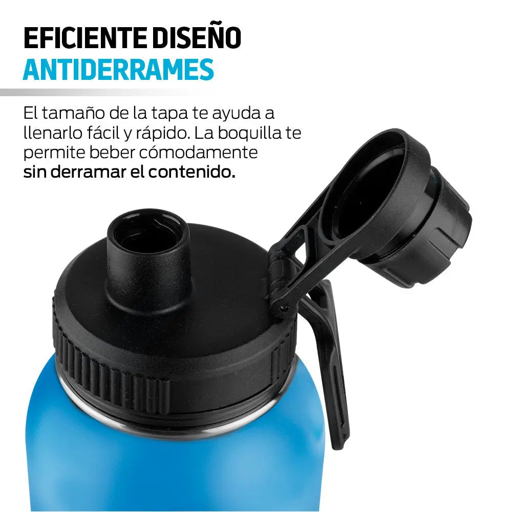 Termo de Acero Inoxidable con Aislamiento Térmico para Agua Fría o Caliente, de 40 Onzas (1.2 L) Redlemon Technology México