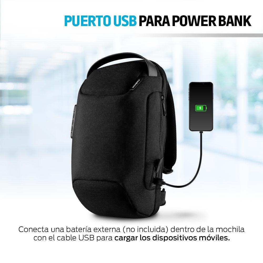 Mochila Antirrobo Mini con Candado y Puerto USB - Redlemon