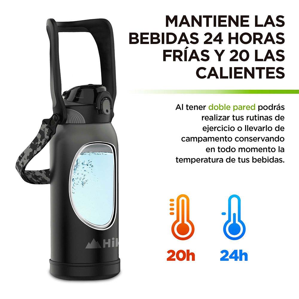 Termo para Agua de 2 Litros de Acero Inoxidable Ultra Resistente Hikeo - Redlemon