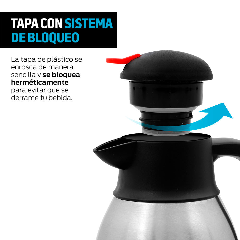 Jarra Térmica para Café y Té de Acero Inoxidable 1.5L Redlemon Technology México