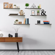 Repisas Flotantes de Madera 6 Piezas de 50x15 cm - Redlemon
