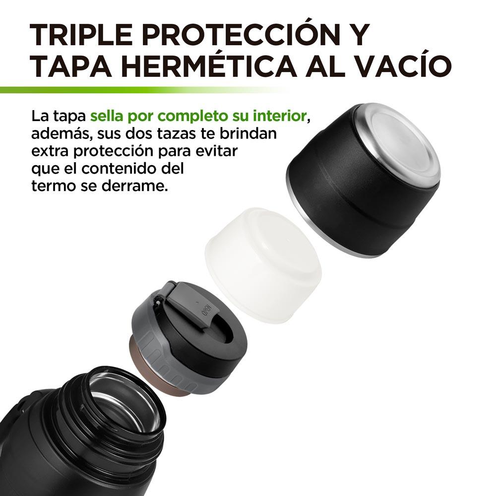 Termo de Acero Inoxidable XL 2 Litros Doble Pared de Aislamiento Hikeo - Redlemon