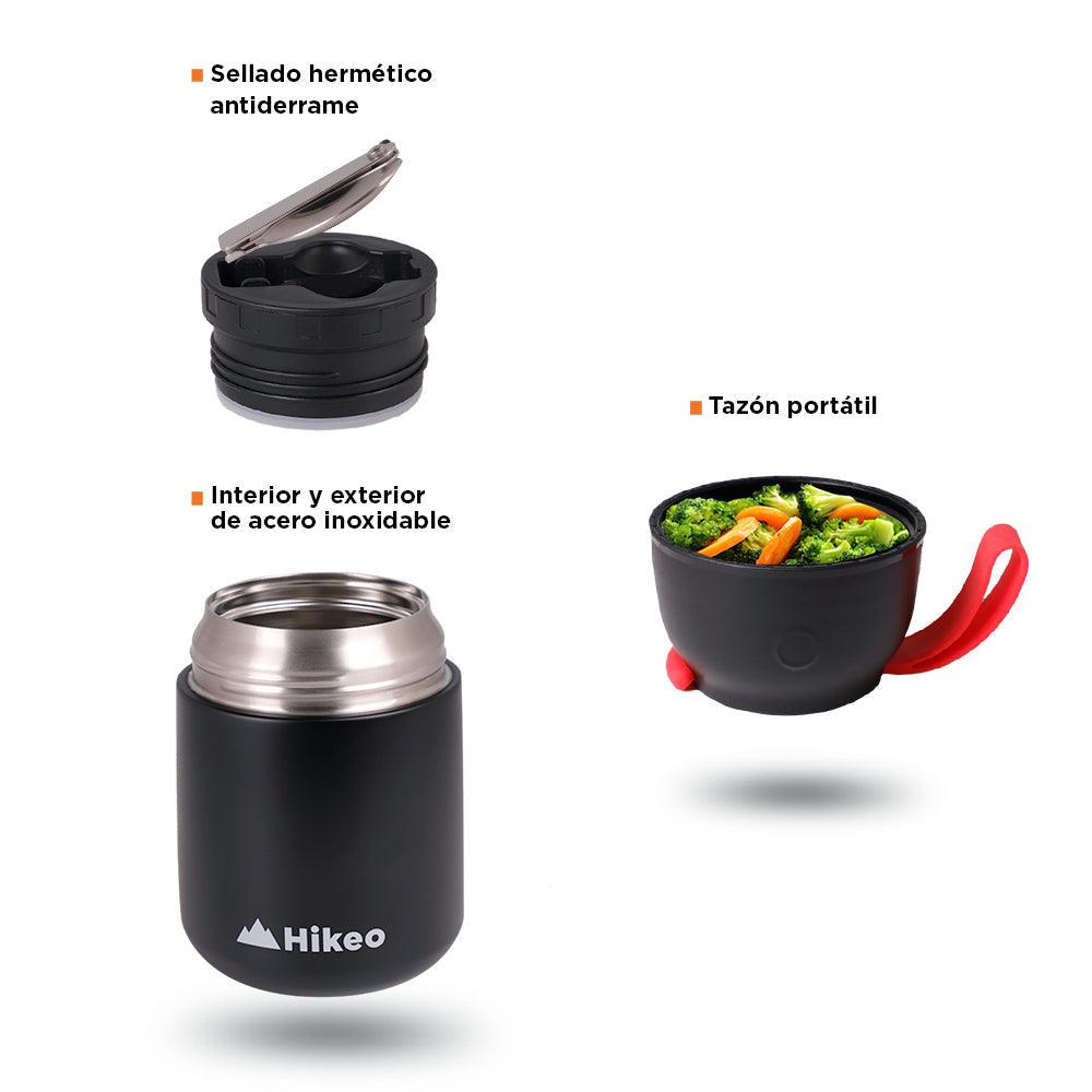 Termo de Acero Inoxidable para Comida y Sopa 628 ml Hikeo - Redlemon