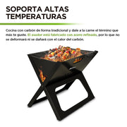 Asador de Carbón Portátil Plegable para Carne Asada Parrillada - Redlemon
