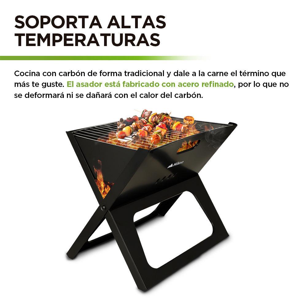 Asador de Carbón Portátil Plegable para Carne Asada Parrillada - Redlemon