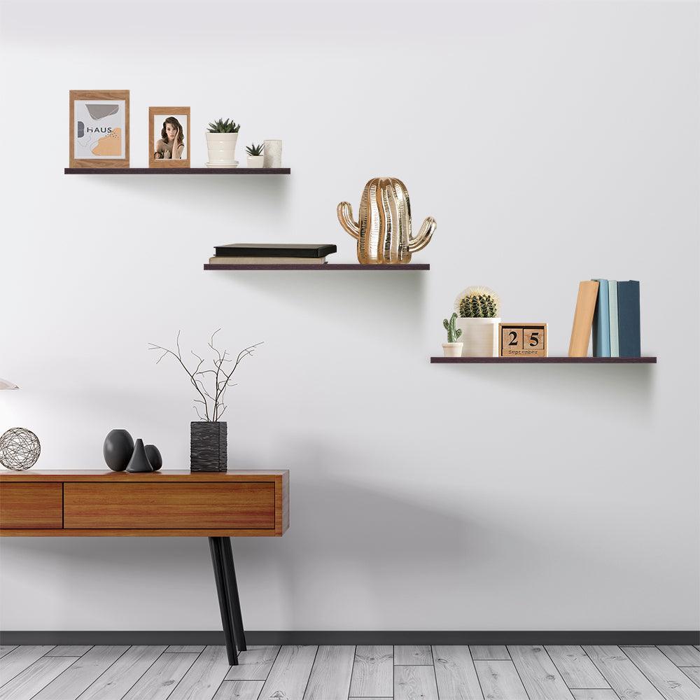 Repisas Flotantes de Madera 3 Piezas de 50x15 cm - Redlemon
