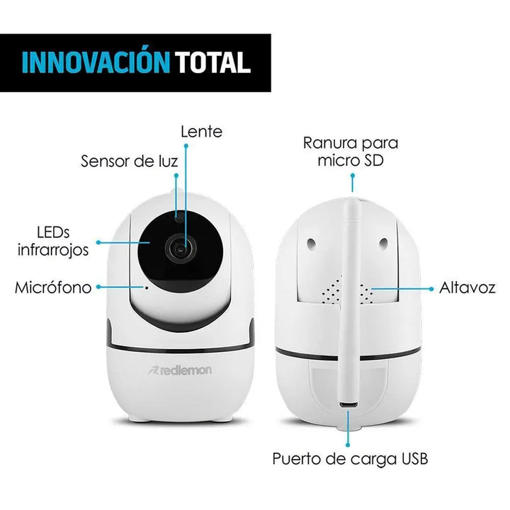 Cámara de Seguridad WiFi HD Con Detección de Movimiento - Redlemon