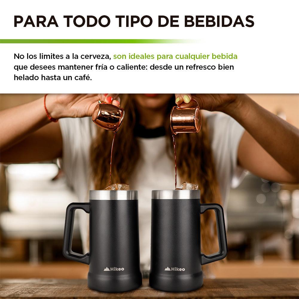 Tarro Cervecero de Acero Inoxidable 2 Piezas de 730 ml Hikeo - Redlemon