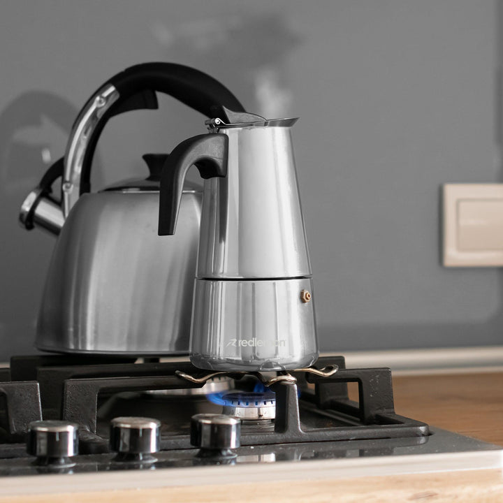 Cafetera Italiana tipo Moka Acero Inoxidable (300 ml) - Redlemon