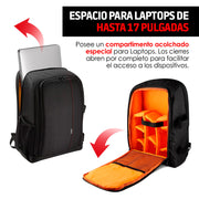Mochila para Cámara Fotográfica con Compartimentos M-3000 Redlemon Technology México