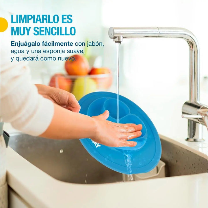 Plato Antideslizante para Bebé de Silicón con Cubiertos - Redlemon