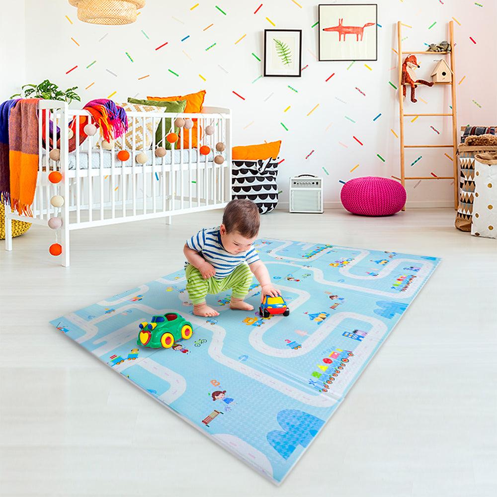 Tapete de Juego Plegable Doble Vista XL para Niño y Bebé 150x200 cm Shimy - Redlemon