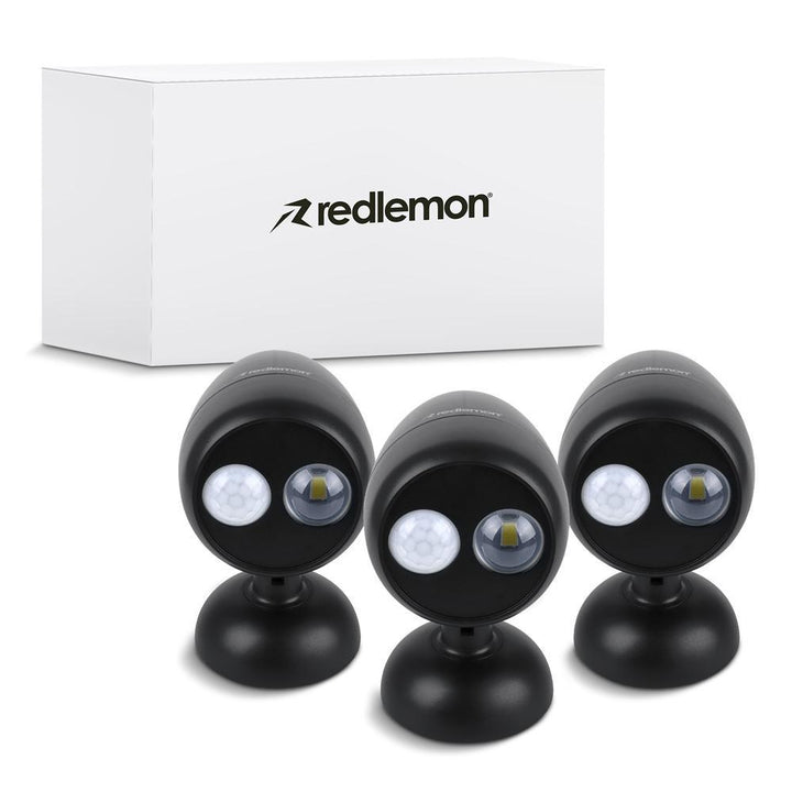 Luces LED con Sensor de Movimiento Cabezal Ajustable (3 pz) - Redlemon