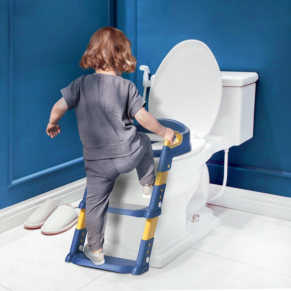 Asiento de Entrenamiento para Baño para Niños con Escalera Plegable - Redlemon