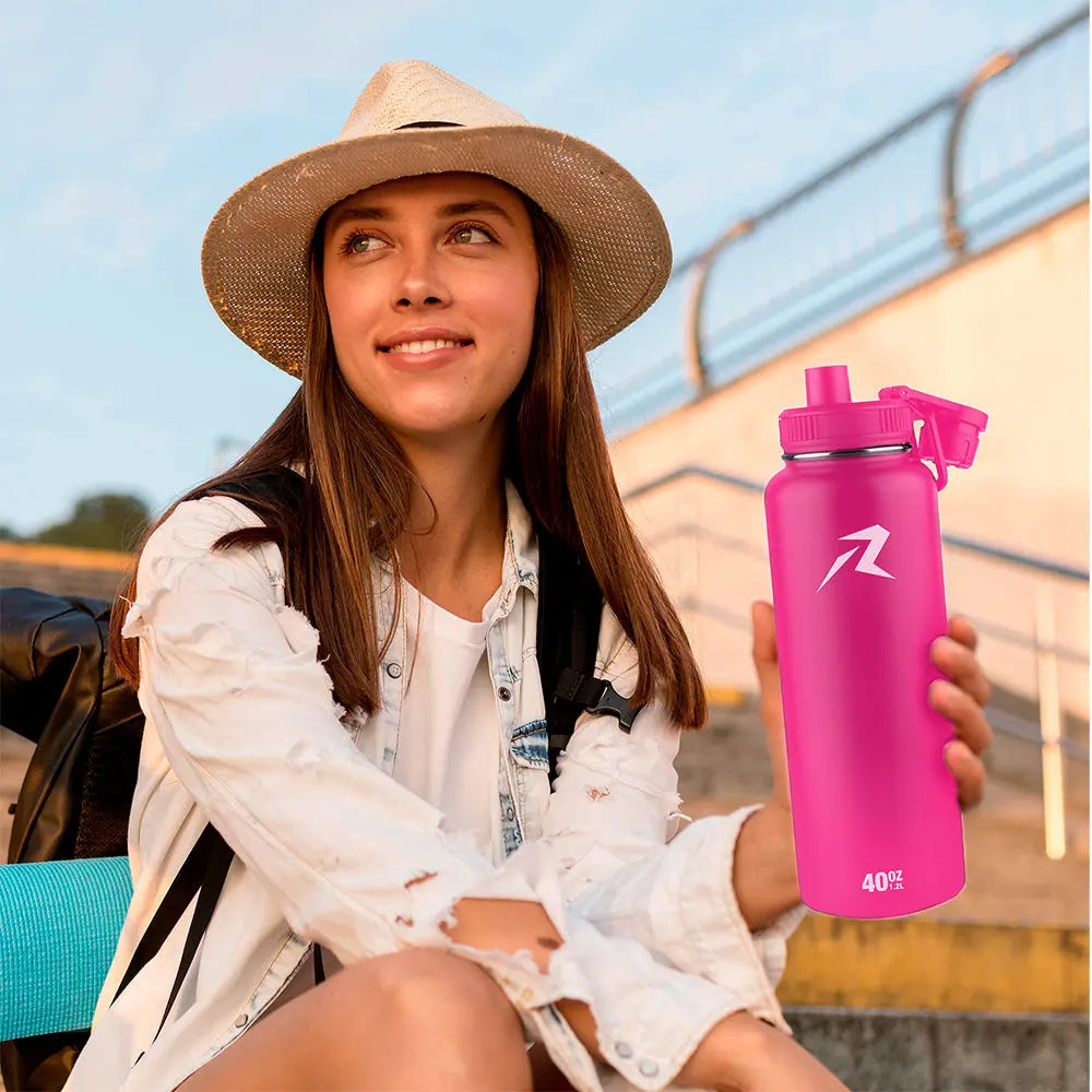 Termo de Acero Inoxidable con Aislamiento Térmico para Agua Fría o Caliente, de 40 Onzas (1.2 L) Redlemon Technology México