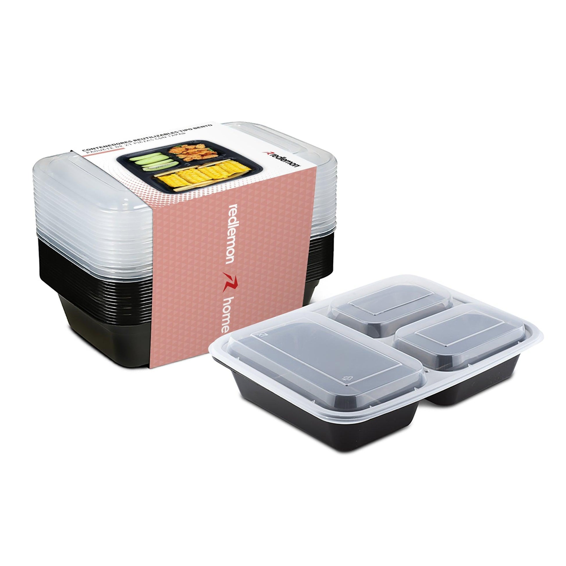 Recipientes para Comida Bento Box Reutilizables 21pz - Redlemon