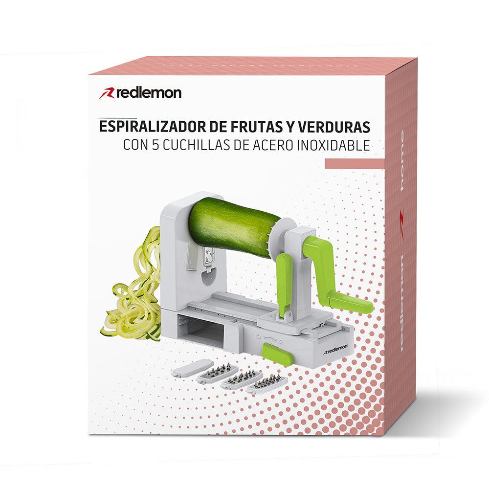 Rallador Verduras en Espiral 5 Cuchillas Spiralizer - Redlemon