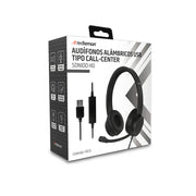 Audífonos Alámbricos de Diadema USB con Micrófono tipo Call Center - Redlemon