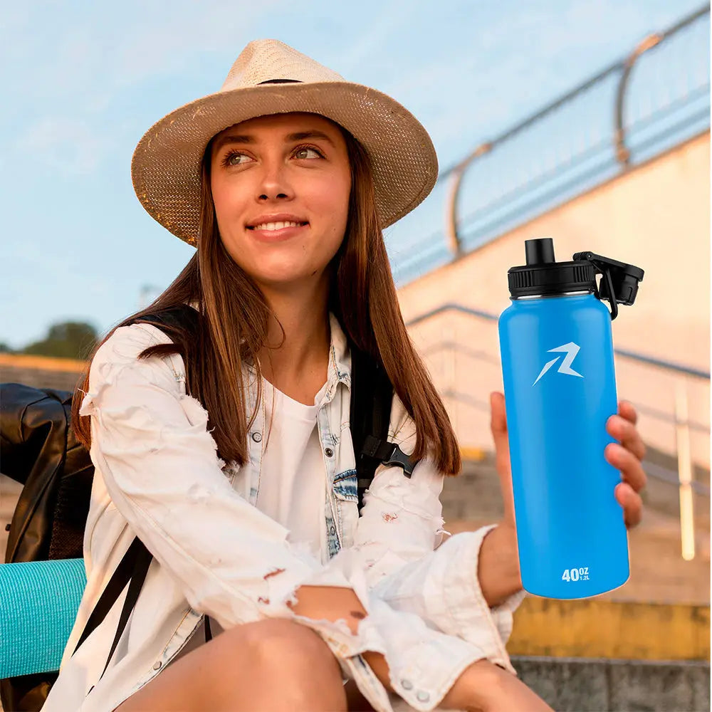 Termo de Acero Inoxidable con Aislamiento Térmico para Agua Fría o Caliente, de 40 Onzas (1.2 L) Redlemon Technology México