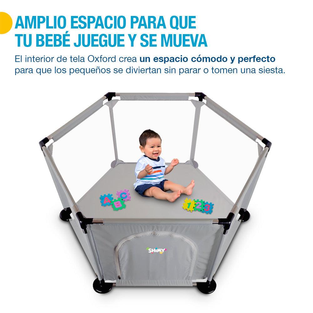 Corral para Bebé Portátil para Interior y Exterior con Bolsa de Viaje Shimy - Redlemon