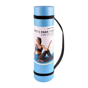 Tapete para Yoga Pilates con Correa para Transportar, 9mm, Ideal para Ejercicio - Redlemon