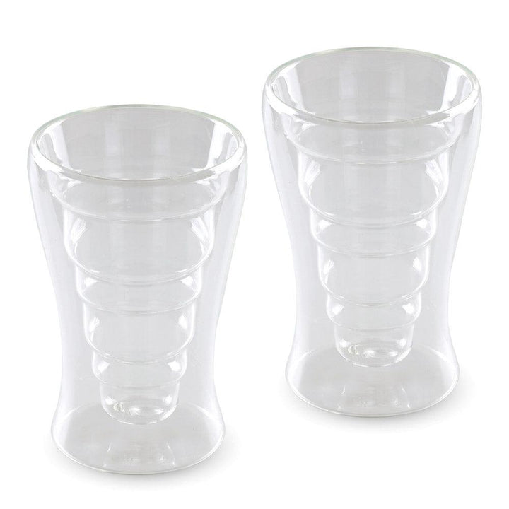 Vasos de Vidrio con Doble Pared de Cristal Innovador 2Pz 290ml - Redlemon