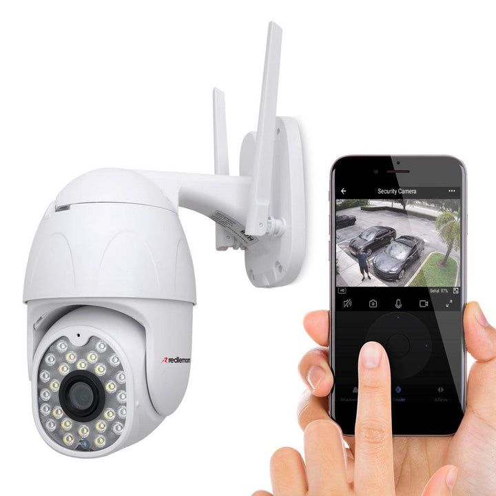 Cámara de Seguridad para Exterior WiFi HD Visión Nocturna - Redlemon