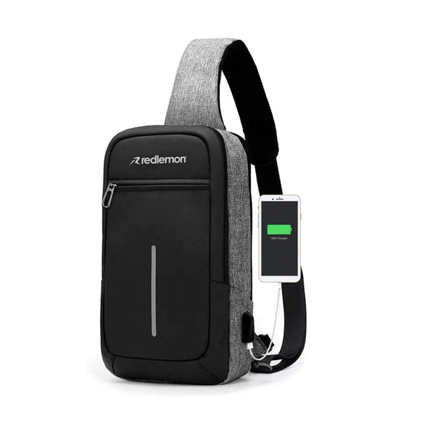 Mochila Antirrobo Mini Impermeable Con Puerto USB - Redlemon