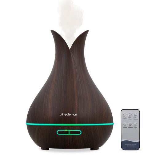 Humidificador y Difusor de Aceites Control Remoto Luz LED 400ml - Redlemon
