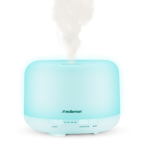 Humidificador y Difusor de Aceites Esenciales Luz LED 12 Colores (500ml) - Redlemon