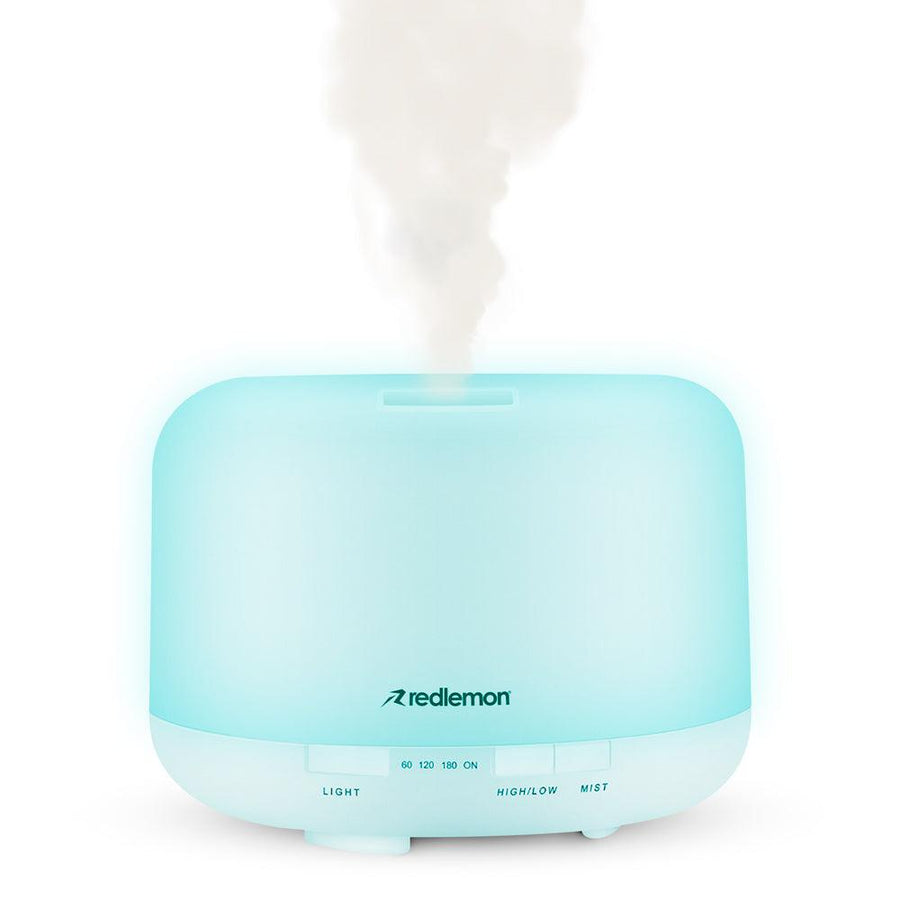 Humidificador y Difusor de Aceites Esenciales Luz LED 12 Colores (500ml) - Redlemon